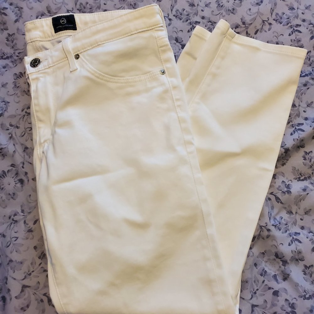 AGAdriano Goldschmied The Stilt Crop White Sz29/10